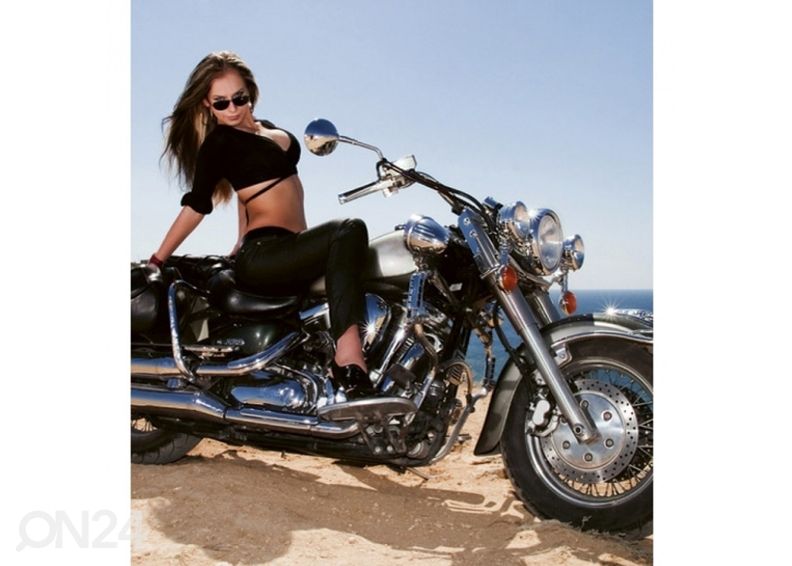 Fliis fototapeet Motorcycle 225x250 cm suurendatud