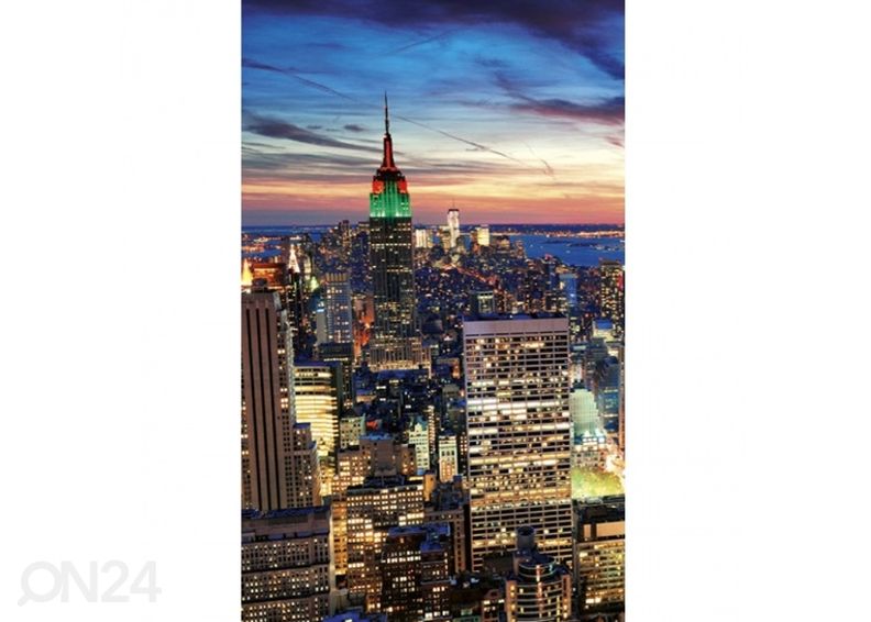 Fliis fototapeet Ny skyscrapers 150x250 cm suurendatud
