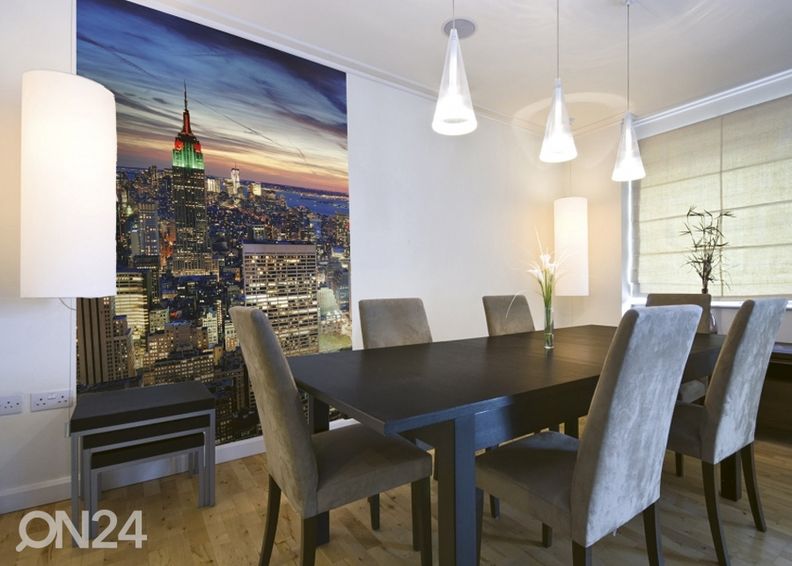 Fliis fototapeet Ny skyscrapers 150x250 cm suurendatud