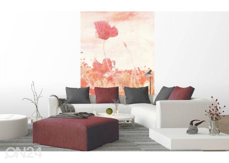 Fliis fototapeet Poppies Abstract 150x250 cm suurendatud
