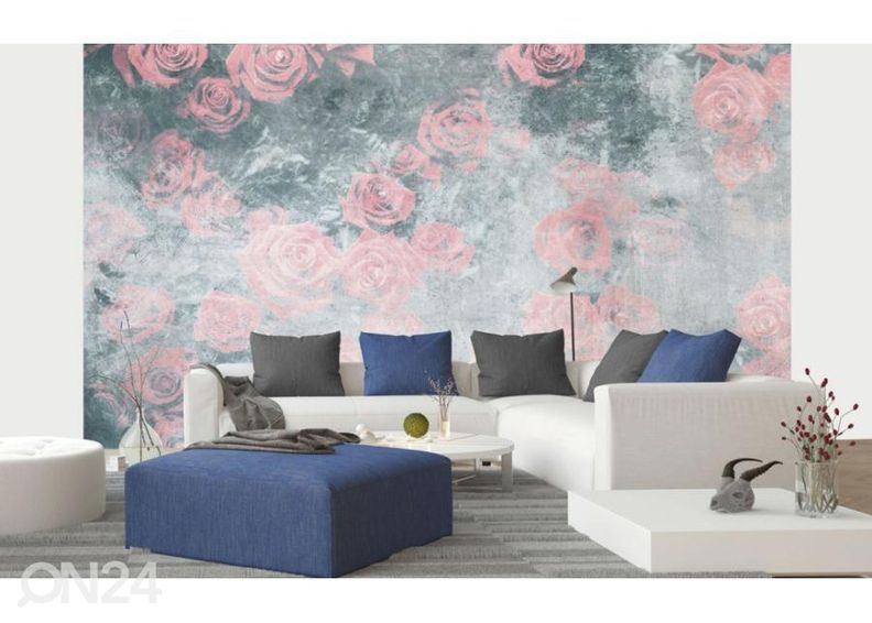 Fliis fototapeet Roses Abstract I 150x250 cm suurendatud