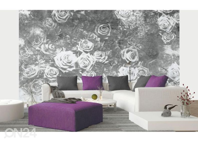 Fliis fototapeet Roses Abstract II 150x250 cm suurendatud