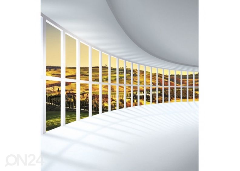 Fliis fototapeet Rounded hall 225x250 cm suurendatud
