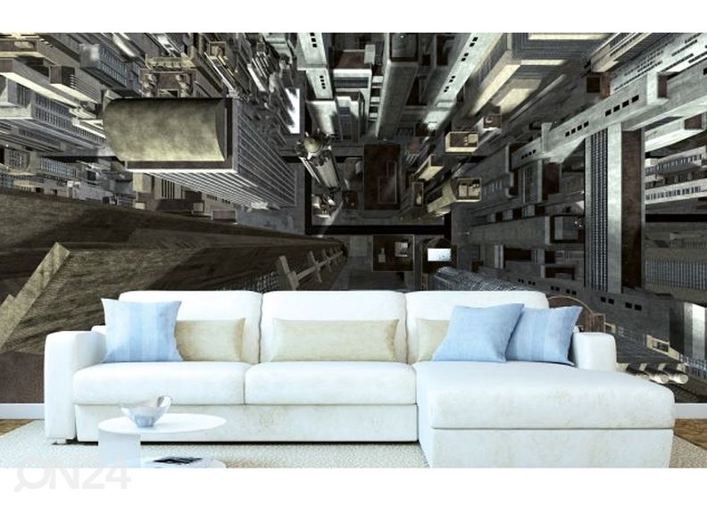 Fliis fototapeet Skyscrapers 225x250 cm suurendatud