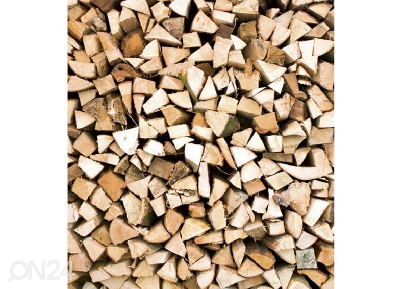 Fliis fototapeet Timber logs 150x250 cm suurendatud