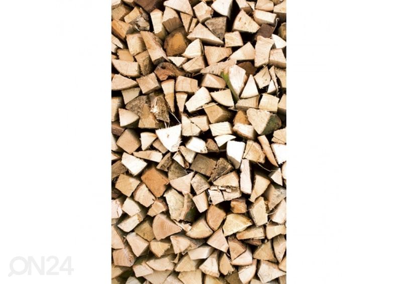 Fliis fototapeet Timber logs 150x250 cm suurendatud