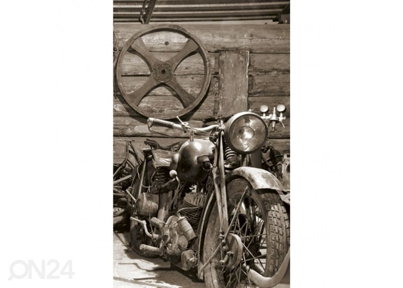 Fliis fototapeet Vintage garage 150x250 cm suurendatud