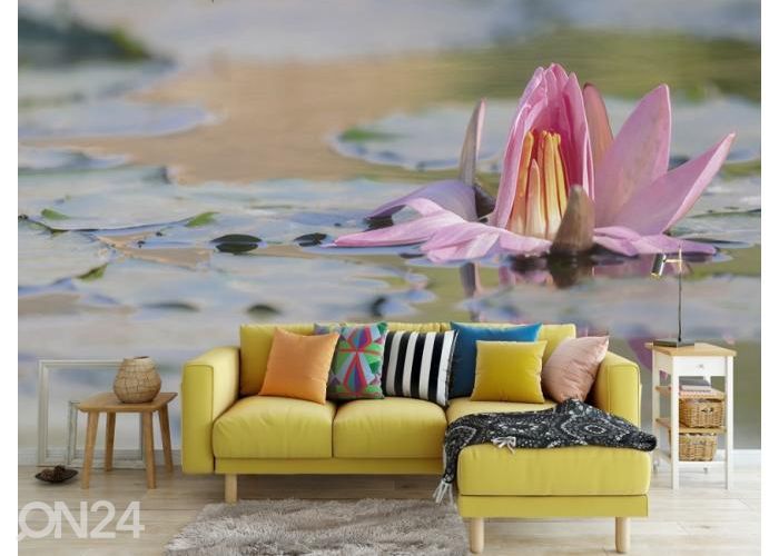 Fliis fototapeet Water Lily 400x260 cm suurendatud