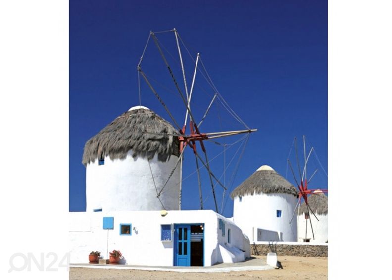 Fliis fototapeet Windmills 225x250 cm suurendatud