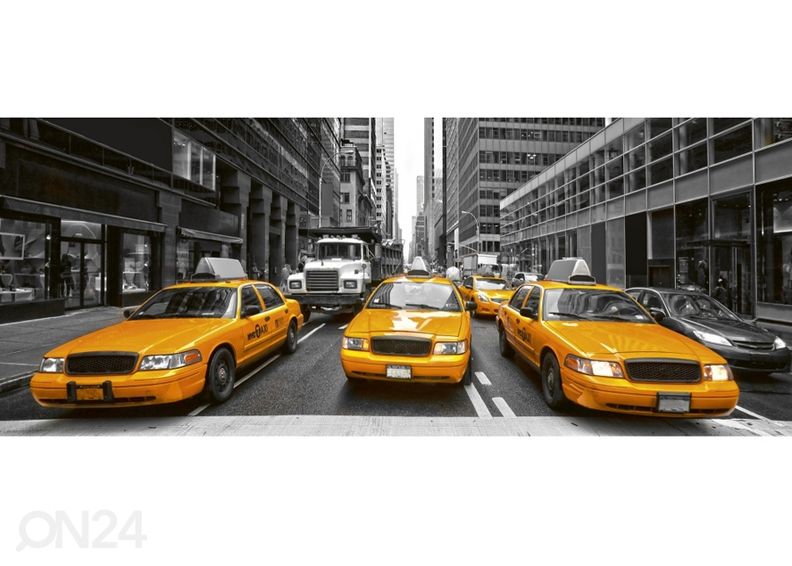 Fliis fototapeet Yellow taxi 150x250 cm suurendatud