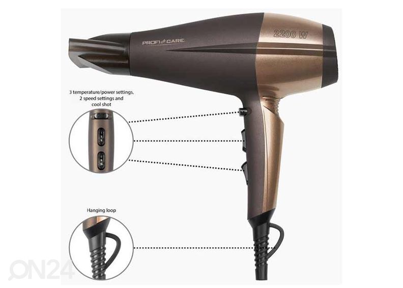 Föön ProfiCare PCHT3010BR suurendatud