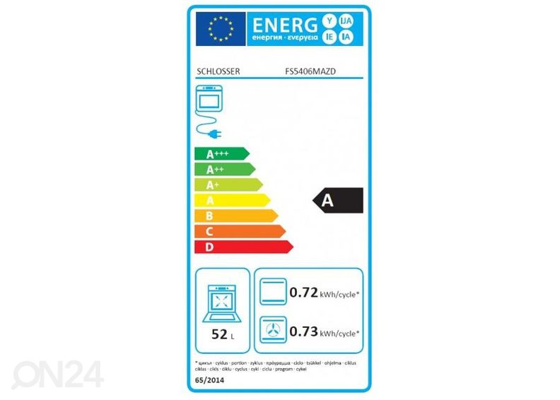 Gaasipliit elektriahjuga Schlosser FS5406MAZD suurendatud