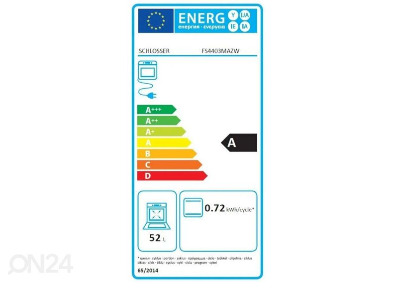 Gaasipliit elektriahjuga Schlosser FS5406MAZW suurendatud