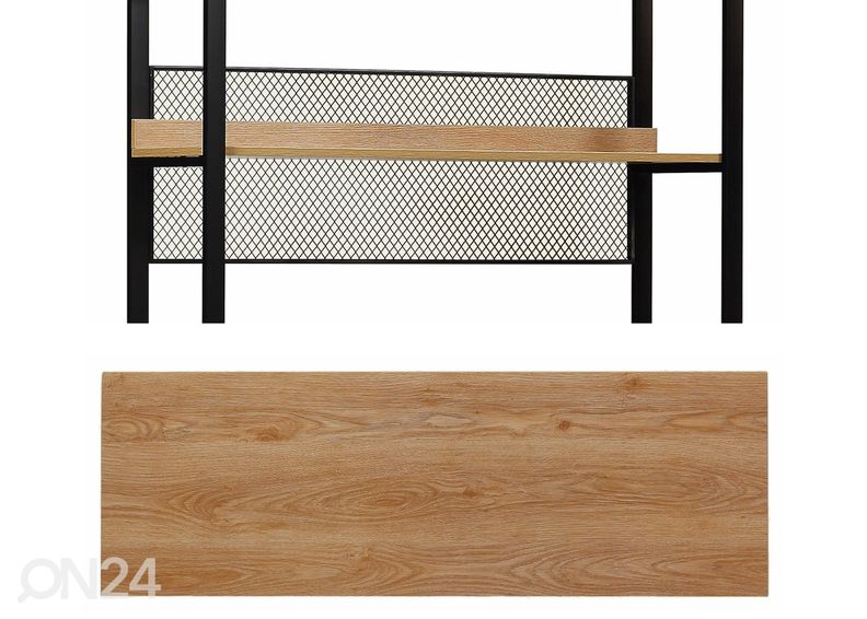 Garderoobisüsteem (3 riiulit+2 toru) 120x200 cm suurendatud