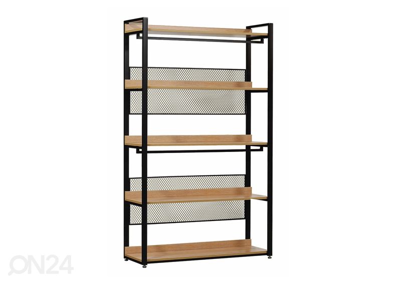 Garderoobisüsteem (5 riiuliit+2 toru) 120x200 cm suurendatud