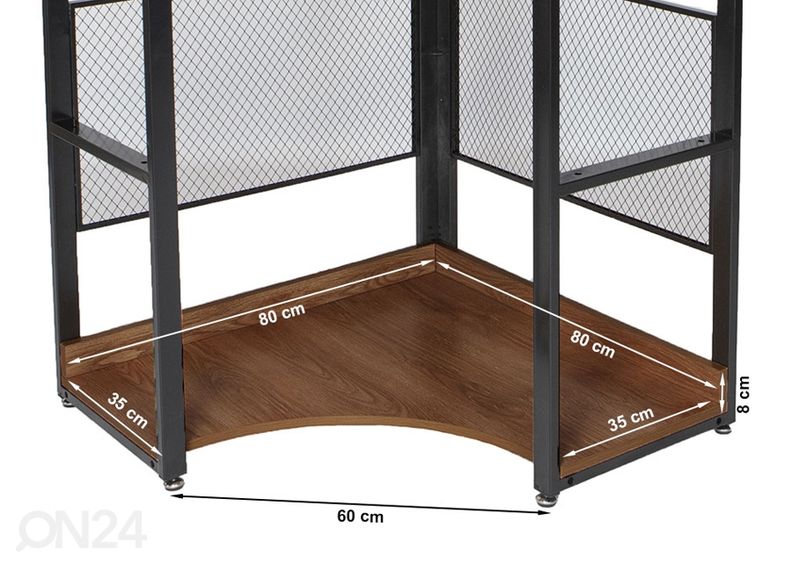 Garderoobisüsteem / nurgariiul suurendatud