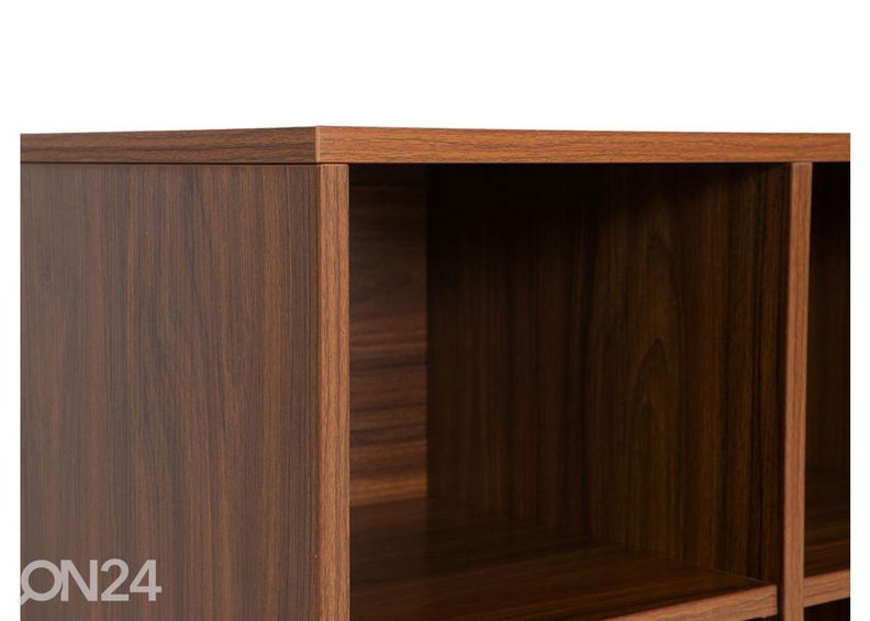 Garderoobisüsteemi 4-ne jalatsiriiul (80 cm, tume) suurendatud