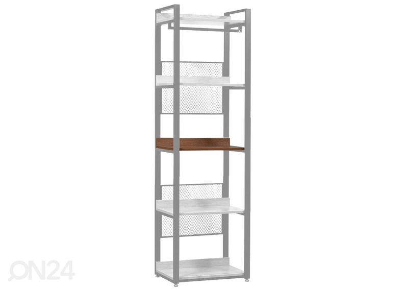 Garderoobisüsteemi riiul (60 cm, tume) suurendatud