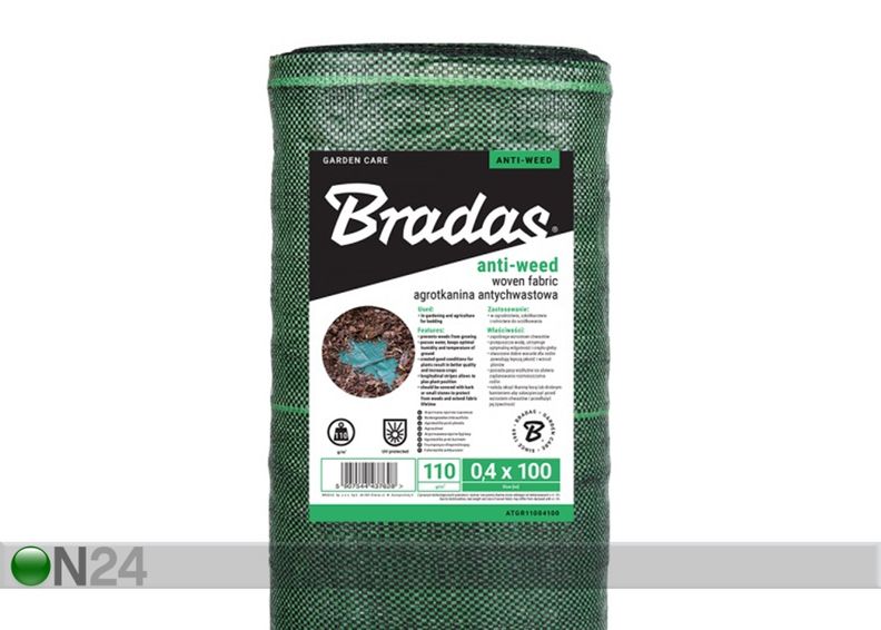 Geotekstiil Bradas 110 g/m²/1,0x100 m suurendatud