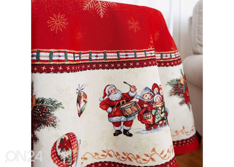 Gobeläänkangast laudlina, Fidelity Ø 98 cm suurendatud