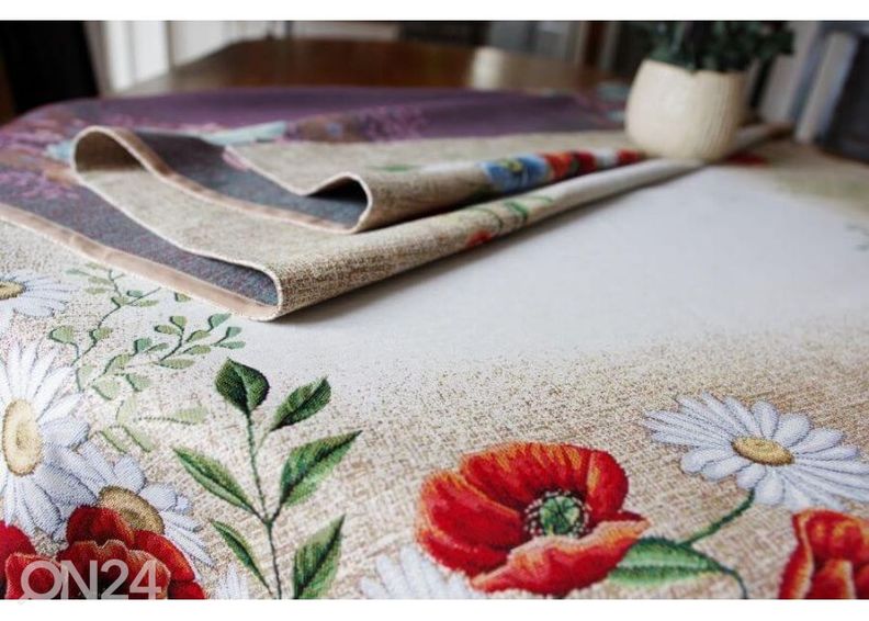 Gobeläänkangast laudlina Fleur 140x260 cm suurendatud