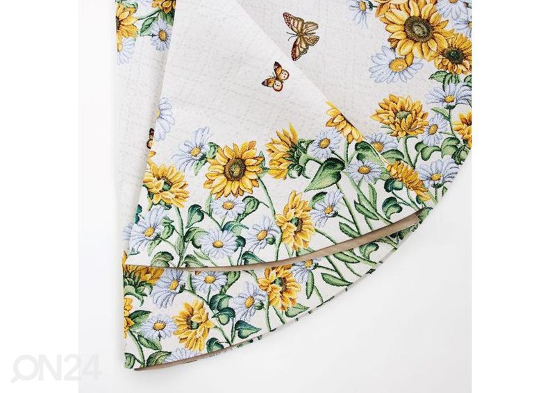 Gobeläänkangast laudlina Mirasol Ø 138 cm suurendatud