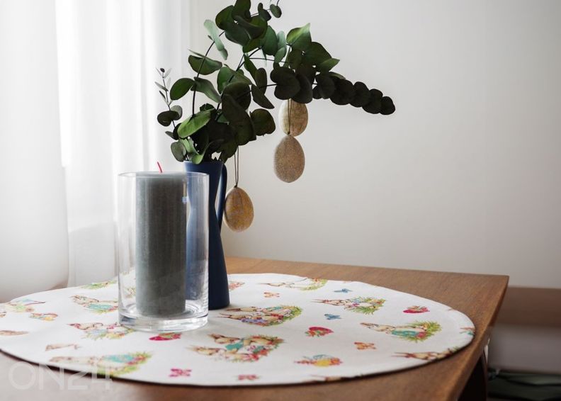 Gobeläänkangast linik Ostern Ø 65 cm suurendatud