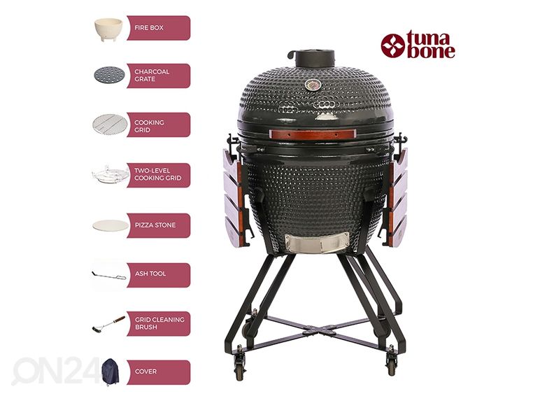 Grill TunaBone Kamado Classic TBG26GRAY-01, 26", tumehall suurendatud