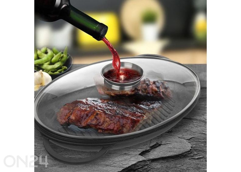 Grillpann kaanega Grande 43x28x6 cm suurendatud