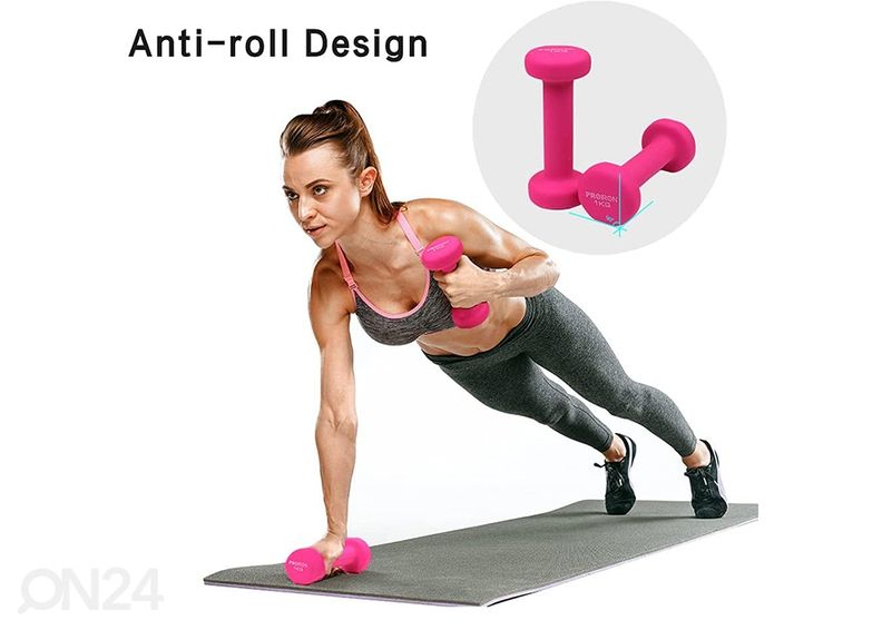 Hantlid ProIron Neopreen 1 kg, 2 tk suurendatud