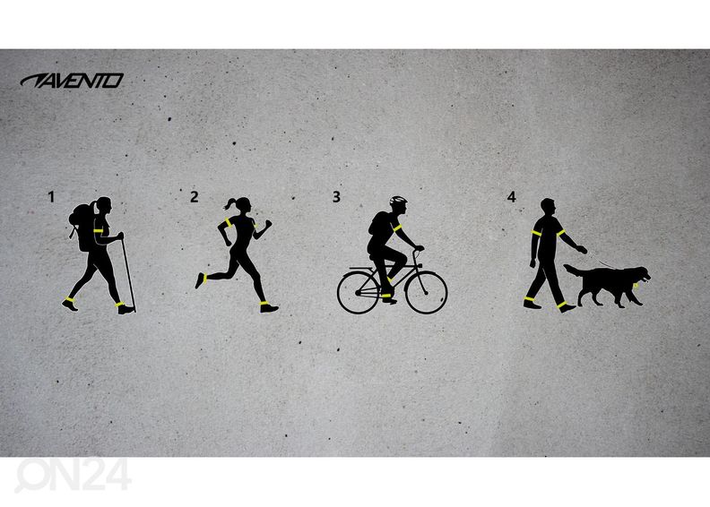 Helkurid käele LED tuledega Avento 2 tk suurendatud