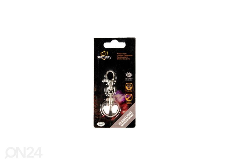 Helkurripats kaelarihmale Led Blinker Transparant südamekujuline suurendatud