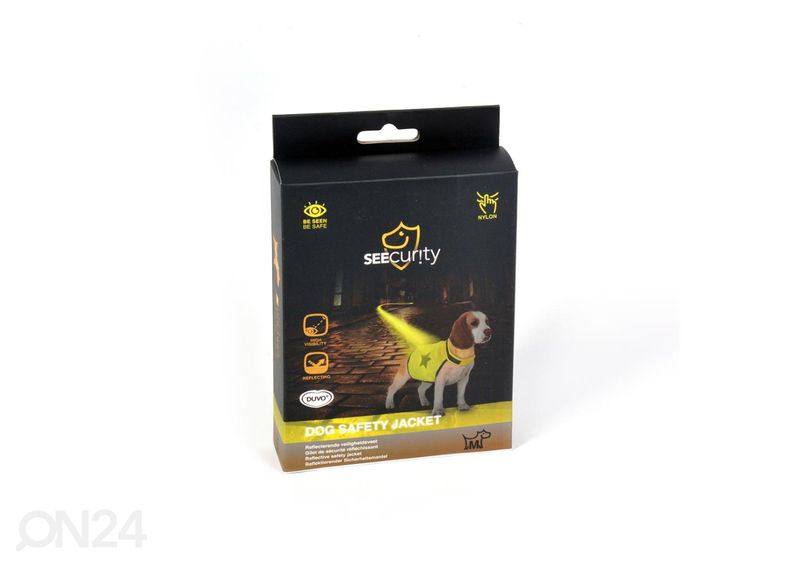 Helkurvest koertele m kollane Duvo+ suurendatud