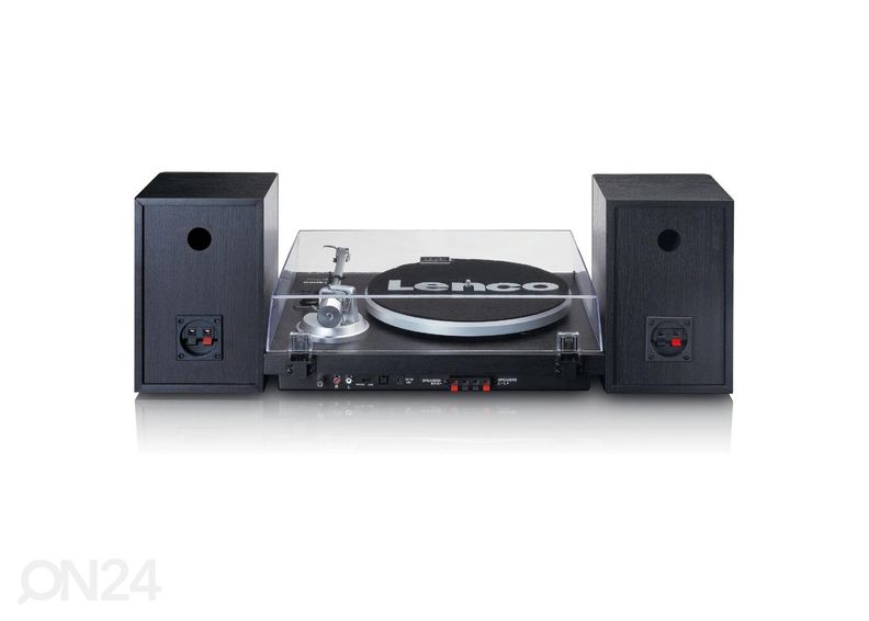 Hi-Fi vinüülplaadimängija väliste kõlaritega Lenco LS500BK must suurendatud