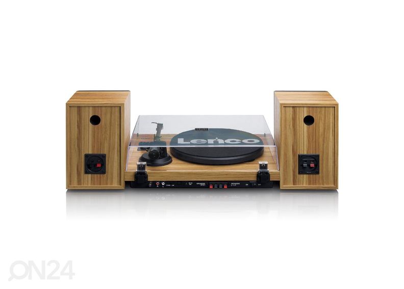 Hi-Fi vinüülplaadimängija väliste kõlaritega Lenco LS500OK puit suurendatud