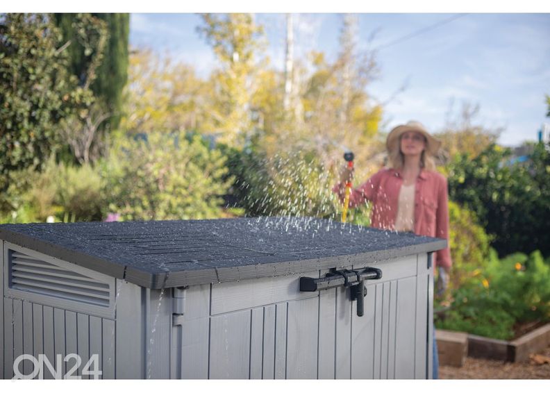 Hoiukast aeda Keter Store It Out, hall/must suurendatud