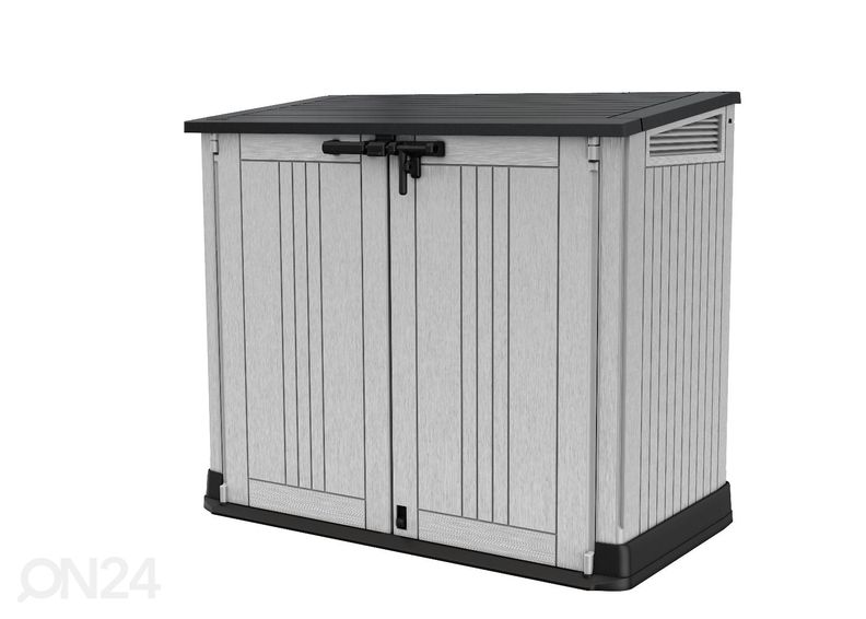 Hoiukast aeda Keter Store It Out, hall/must suurendatud