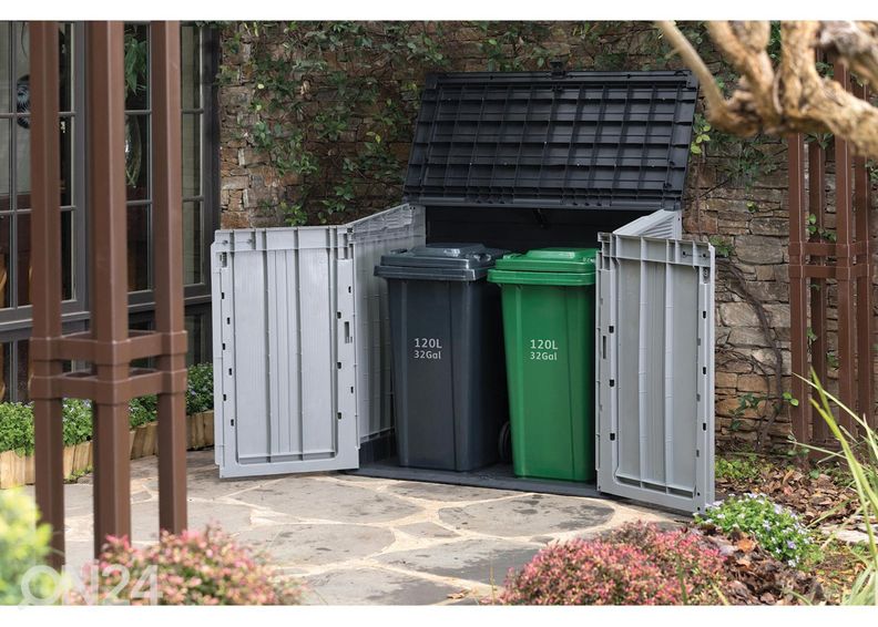 Hoiukast aeda Keter Store It Out, hall/must suurendatud