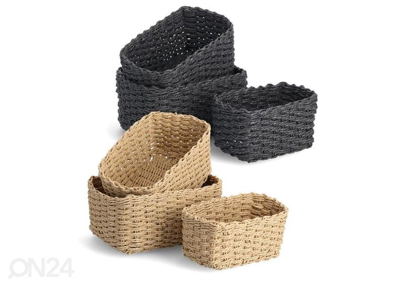 Hoiukorvide komplekt, 3 tk, naturaalne suurendatud
