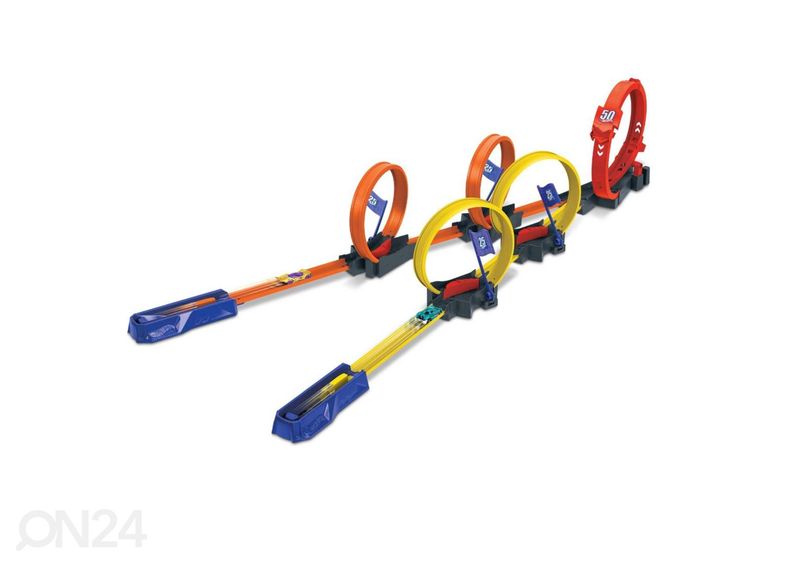 Hot Wheels® mitme surmasõlmega võistlusrada suurendatud