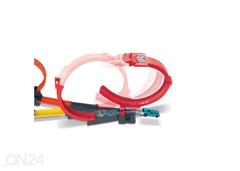 Hot Wheels® mitme surmasõlmega võistlusrada suurendatud