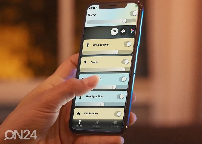 Hue White ambiance Enrave M nutikas laevalgusti valge puldiga Ø 38,1 cm suurendatud