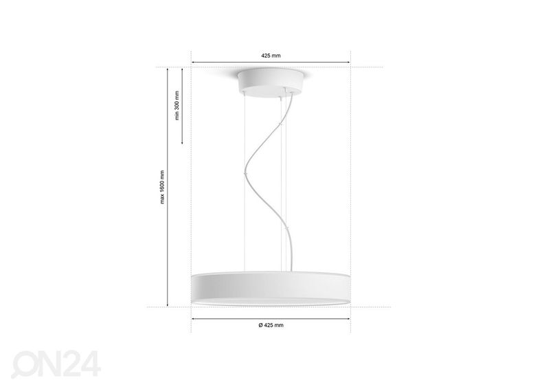 Hue White ambiance Enrave nutikas rippvalgusti valge puldiga suurendatud