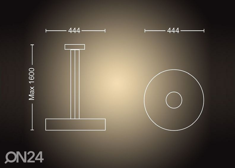 Hue White ambiance Fair nutikas rippvalgusti 1x33,5 W valge puldiga suurendatud
