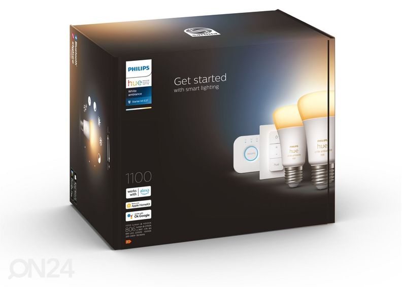 Hue White ambiance stardikomplekt 2xE27 suurendatud