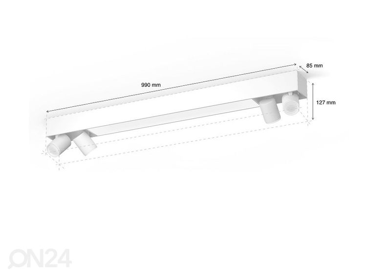 Hue White and Color ambiance Centris nutikas valge lae- kohtvalgusti 4L suurendatud