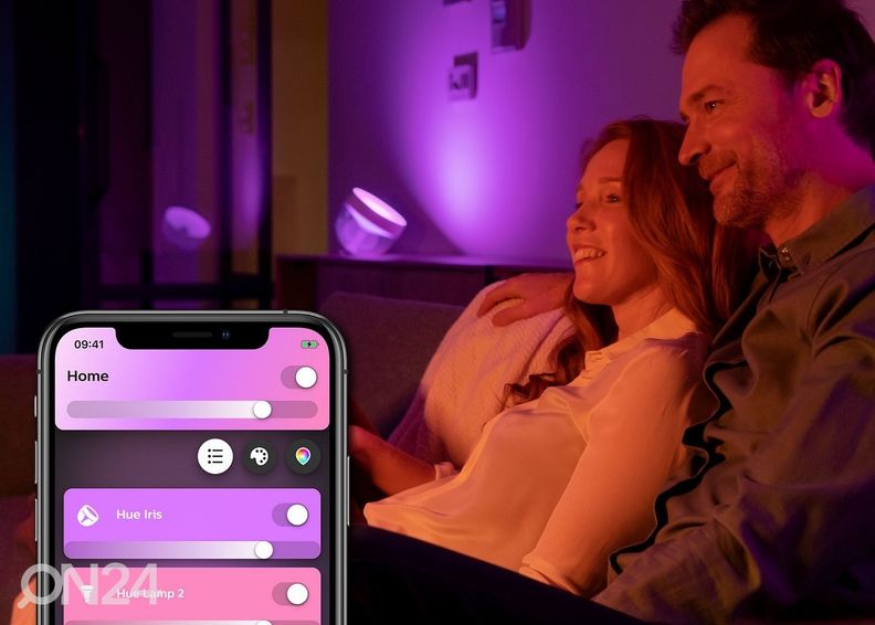 Hue White and Color ambiance elektripirnid 3xGU10 suurendatud