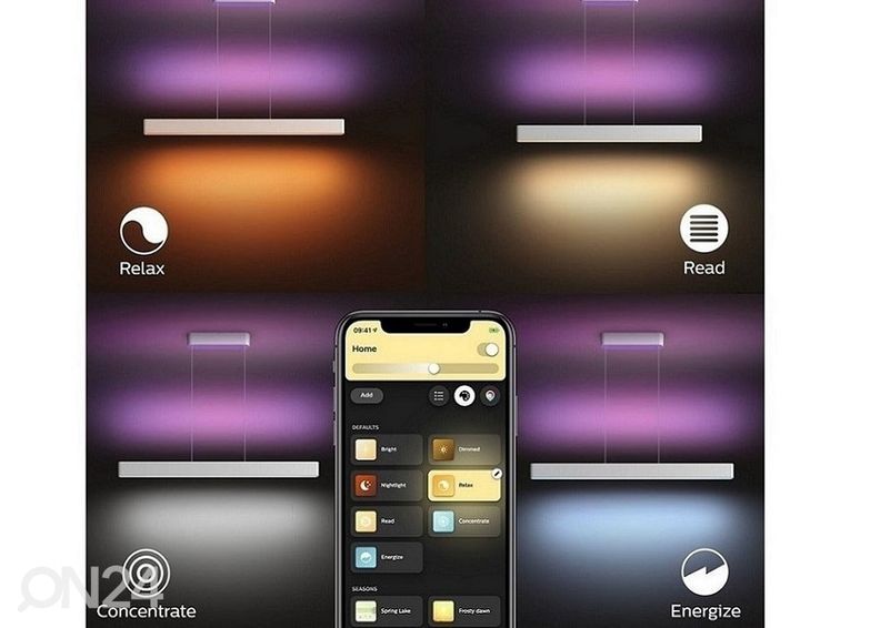 Hue White and Color ambiance Ensis nutikas valge rippvalgusti 2x39 W suurendatud