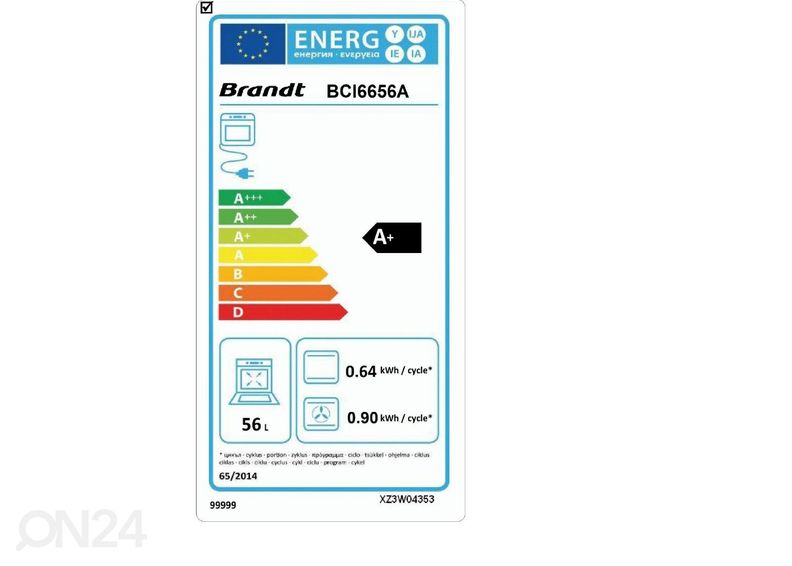 Induktsioonpliit Brandt BCI6656A must suurendatud