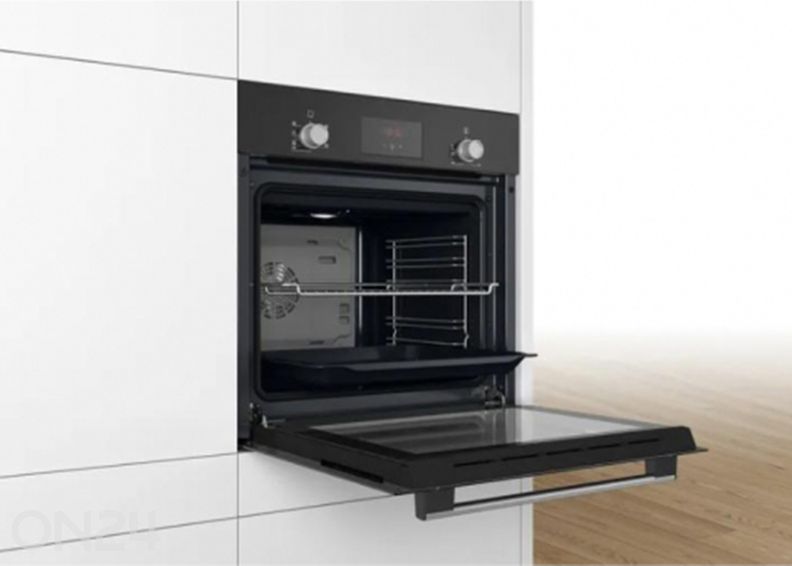 Integreeritav ahi Bosch HBF133BA0, EcoClean, must suurendatud